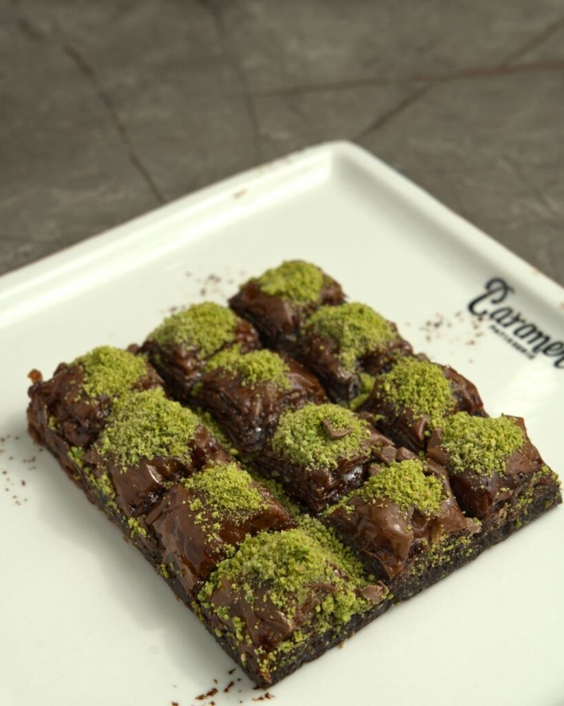 Turkish Chocolate Baklava with Pistachio